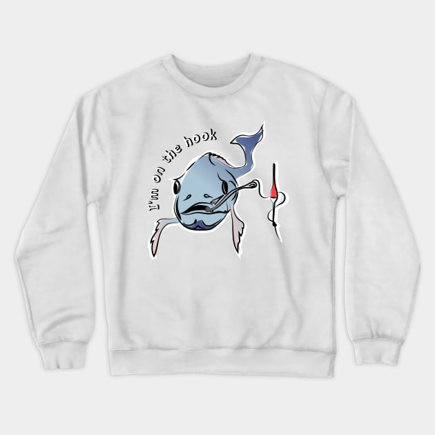 fish with hook Crewneck Sweatshirt by Ljuko